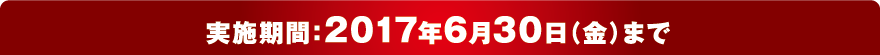 実施期間：2017年6月30日（金）まで